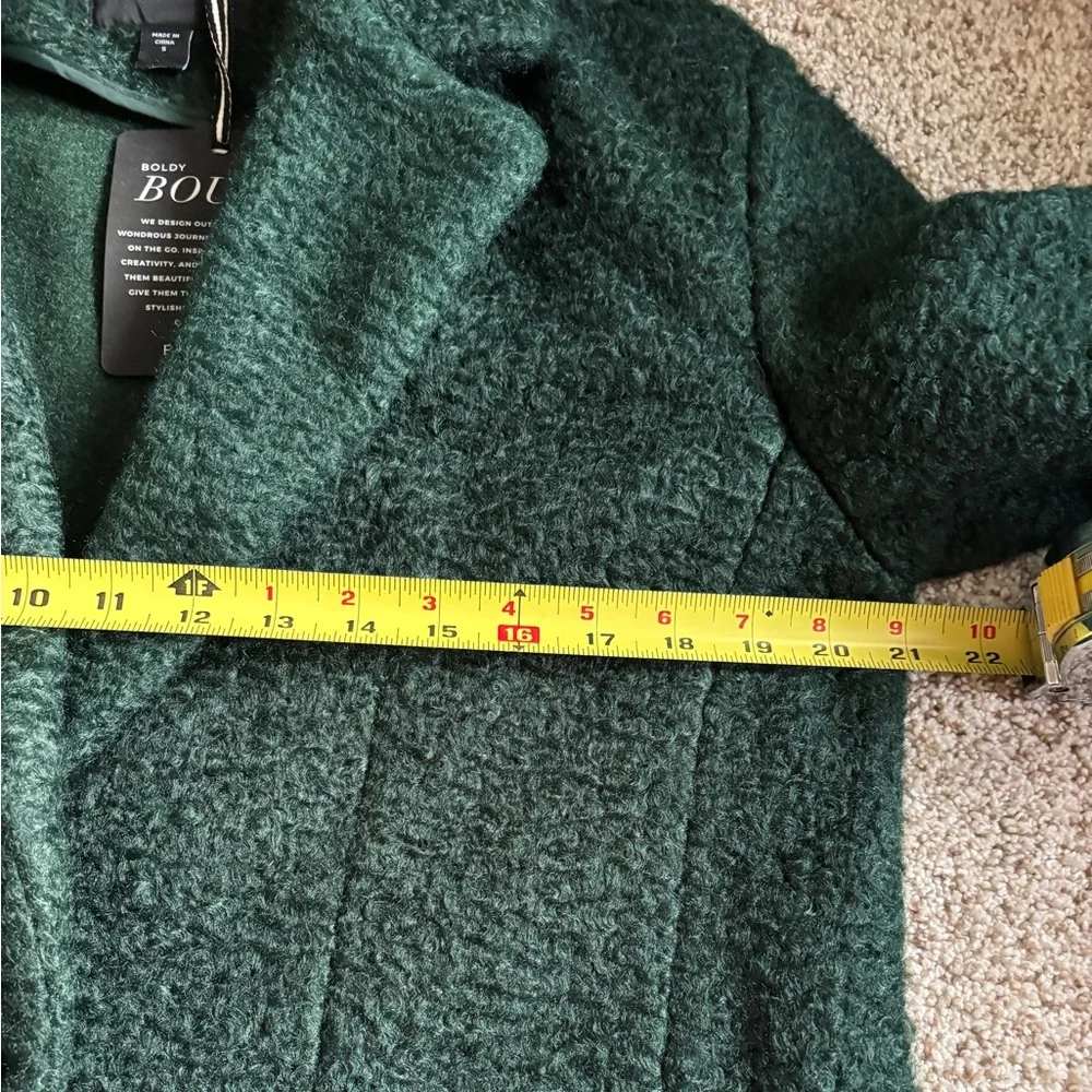 NWT Bernardo Women’s Notch Lapel Single Breasted Forest Green Coat Size Small - Picture 7 of 10